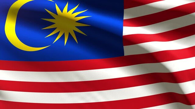 Malaysia festive flag - loop animation