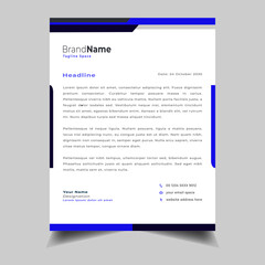 Modern abstract corporate business letterhead, Elegant and minimalist style letterhead design template for business projects.