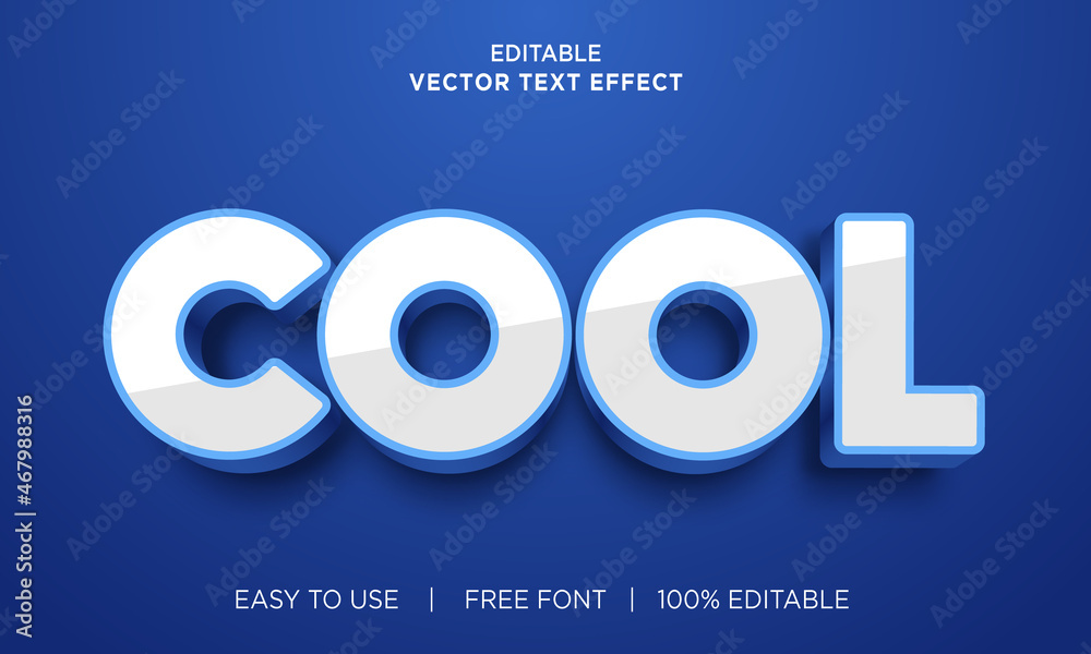 Canvas Prints cool editable 3d text effect premium vector