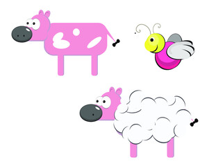funny sheep cartoon illustration