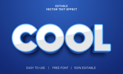 Cool editable 3D text effect Premium Vector