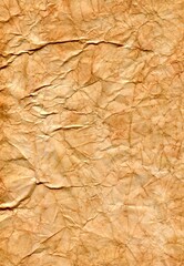 Watercolor of a delicate orange-brown color with a textured background. Crumpled paper. An empty vertical banner