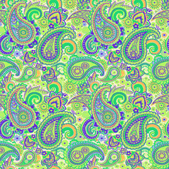 Hand drawn t Paisley Seamless Pattern for kids design, party, anniversary, birthday. Design for banner, poster, card, invitation and scrapbook 