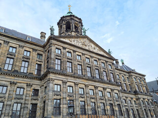 Fototapeta na wymiar The Royal Palace in Dam square, Amsterdam, Holland