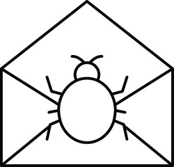 Email virus Isolated Vector icon which can easily modify or edit

