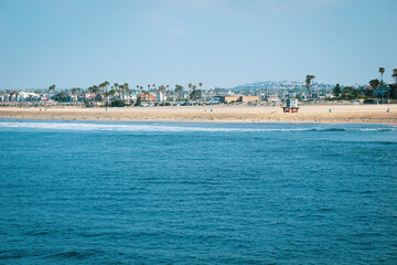 Seal Beach California coast with Long Beach in distance