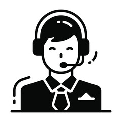 support icon, single avatar vector illustration