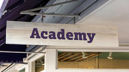 Street Sign to Academy