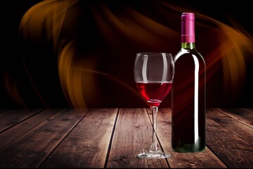 Bottle of tasty wine alcohol drink. Classy style,