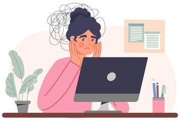 Frustration swirl as dizzy concept