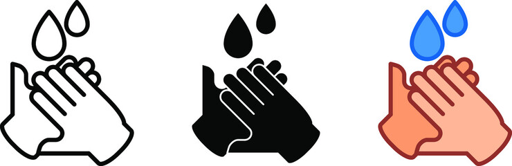 Fototapeta premium washing hands icon
