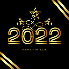 Happy new year 2022 creative template design