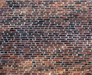 Texture of old dark red brick wall