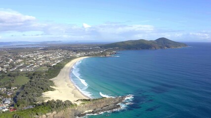 Fototapeta na wymiar An aerian view of a beach in Australia