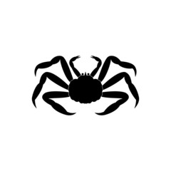Crab icon of the crustacean family on a white background.