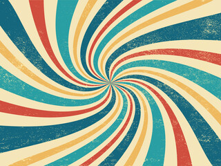 spiral retro twist vintage burst vector background.