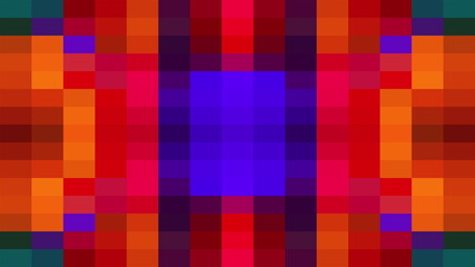 Colored mosaic background, computer generated. Surface of multi-colored blocks. 3d rendering of dynamic geometric style