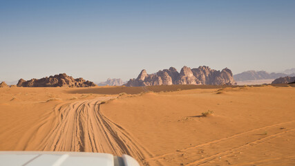 Fototapeta na wymiar The desert at morning - Jordan