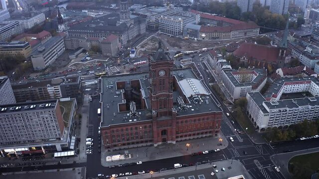 Das Rotes Rathaus in Berlin, Deutschland	
