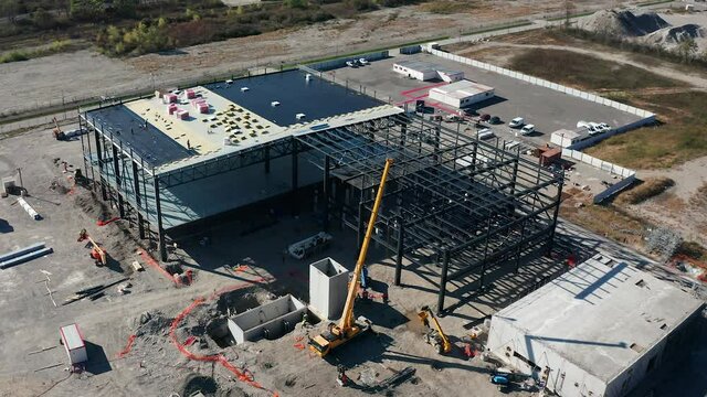 Construction of a building for industry