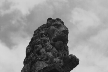 lion statue in the sky