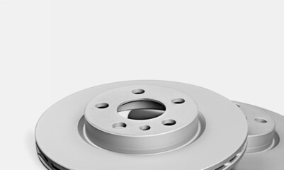 Brake discs and brake pads. Auto parts. Brake disc rotor