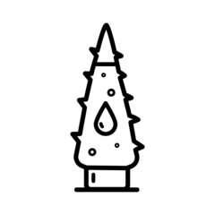 Aloe vera pixel perfect linear icon