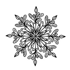 Oriental geometric mandala background. Beautiful circular decorative ornament isolated on white backdrop.