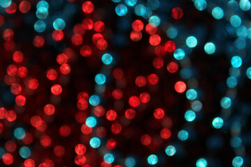 Blue and Red Abstract Bokeh Background Blur