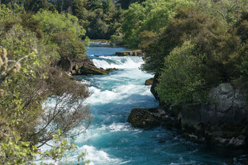 The Huka Falls on the Waikato River, New Zealand.