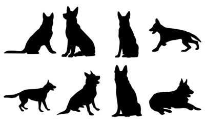 German Shepherd Dog Silhouettes SVG German Shepherd