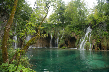 Waterfalls on the Croatia lake