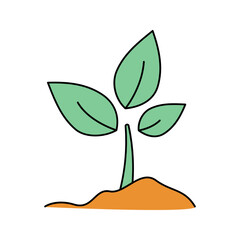 Tree plant gardening icon vector