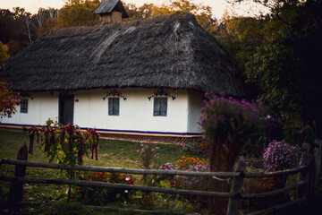 Fototapeta na wymiar thatched cottage