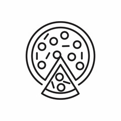 Pizza icon modern style