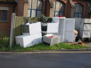 dumped fridges and fly tipping white goods