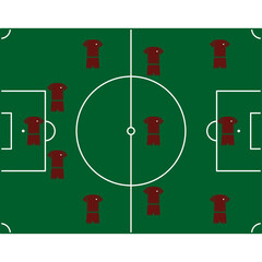 Soccer tactics icon isolated on white background. Sports symbol modern, simple, vector, icon for website design, mobile app, ui. Vector Illustration