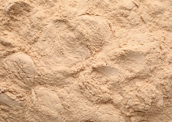 Whey protein powder as background