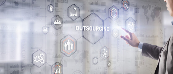 Outsourcing 2021 Human Resources Business Internet Technology Concept