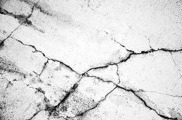 White black grey wall, floor with cracks, texture background
