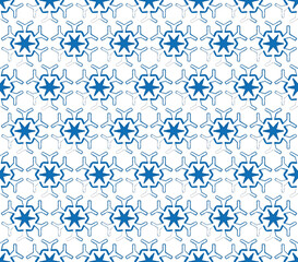 winter snowflakes blue-white background