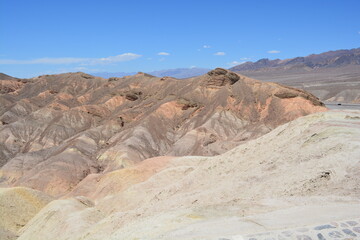 Golden colored hills of the Golden Canyon Area in Death Valley, California, USA. 