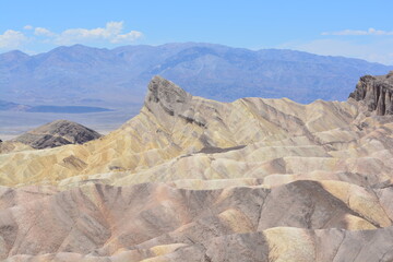 Golden colored hills of the Golden Canyon Area in Death Valley, California, USA. 