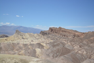 Golden colored hills of the Golden Canyon Area in Death Valley, California, USA. 