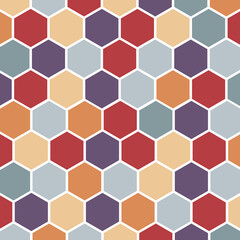 Abstract vector honeycomb. Geometric multicolour background. Honeycomb background. Abstract background.