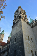 Fototapeta na wymiar Naumburg, Germany cathedral towers - unesco heritage