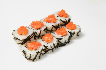 Sushi roll, isolated on white