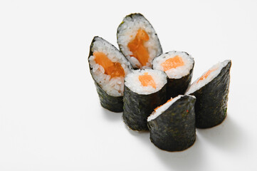 Sushi roll, isolated on white