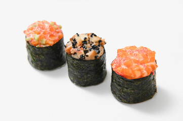 Sushi Roll on a white background