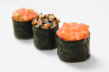 Sushi roll, isolated on white